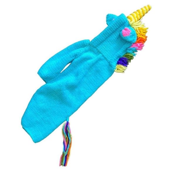 Hand Knit Custom Puppy Unicorn Sweater New - Picture 10 of 13